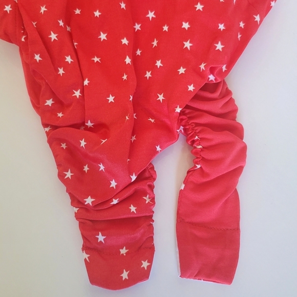 NWT Zara Satin Effect Red Star Bodysuit Size Medium - Picture 8 of 10
